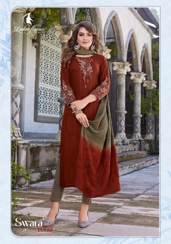 Ladies Flavour Swara Plus Size Kurti With Bottom Dupatta Collection